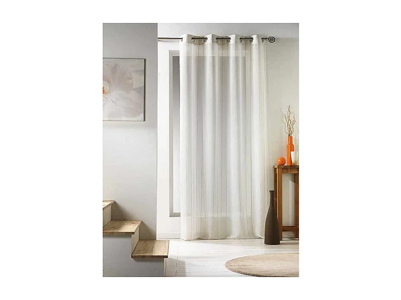 Voilage Tissé "Zahia" 140x240cm Naturel