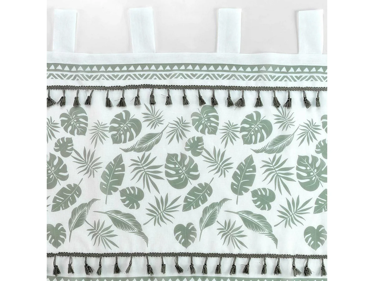 Rideau Voilage à Passants "Milagreen" 140x280cm Blanc