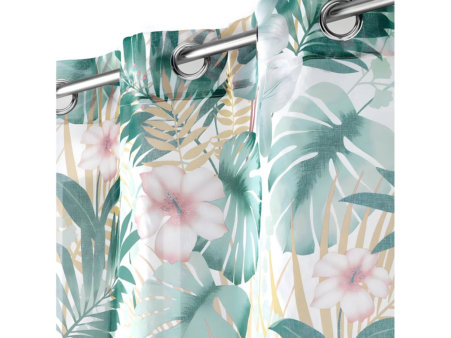 Rideau Voilage à Œillets "Kely" 140x240cm Blanc