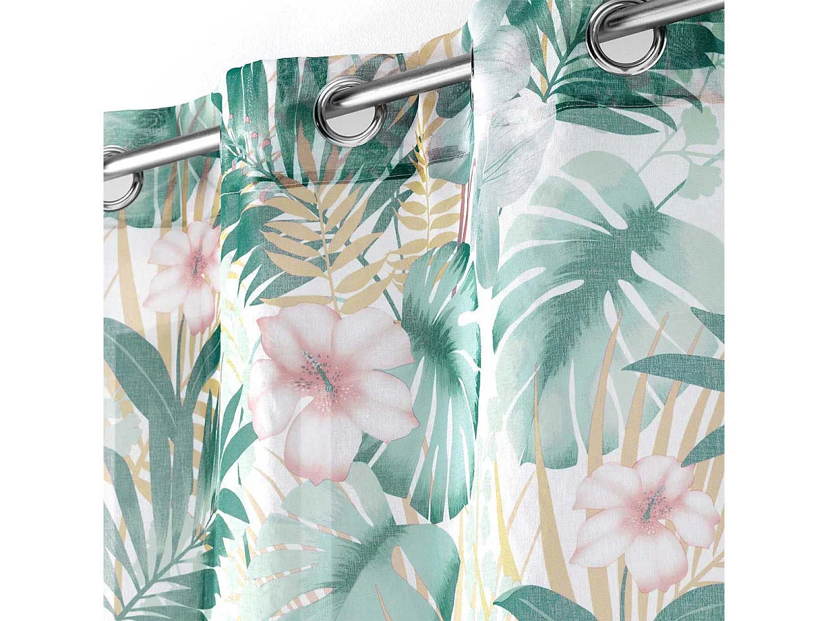 Rideau Voilage à Œillets "Kely" 140x240cm Blanc