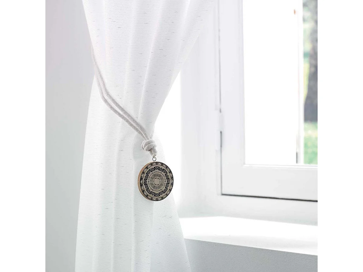 Embrasse de Rideau en Bois "Jedeo" 41cm Blanc