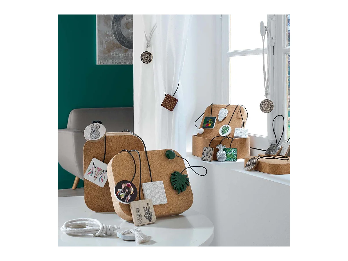 Embrasse de Rideau en Bois "Jedeo" 41cm Blanc