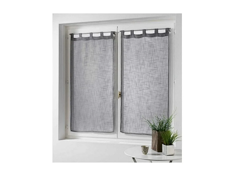 Paire de Voilages "Haltona" 60x160cm Gris