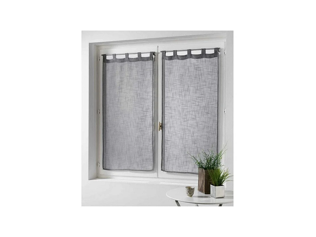 Paire de Voilages "Haltona" 60x160cm Gris