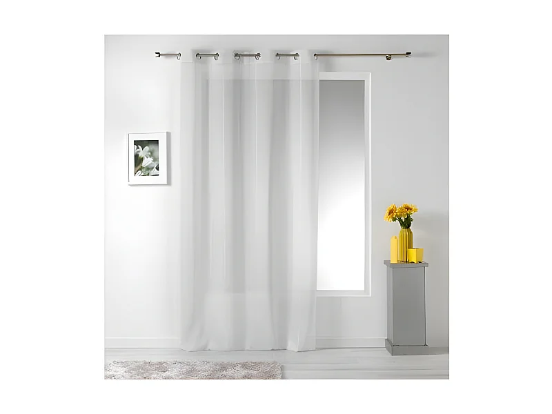 Rideau Voilage "Linahe" 140x260cm Blanc