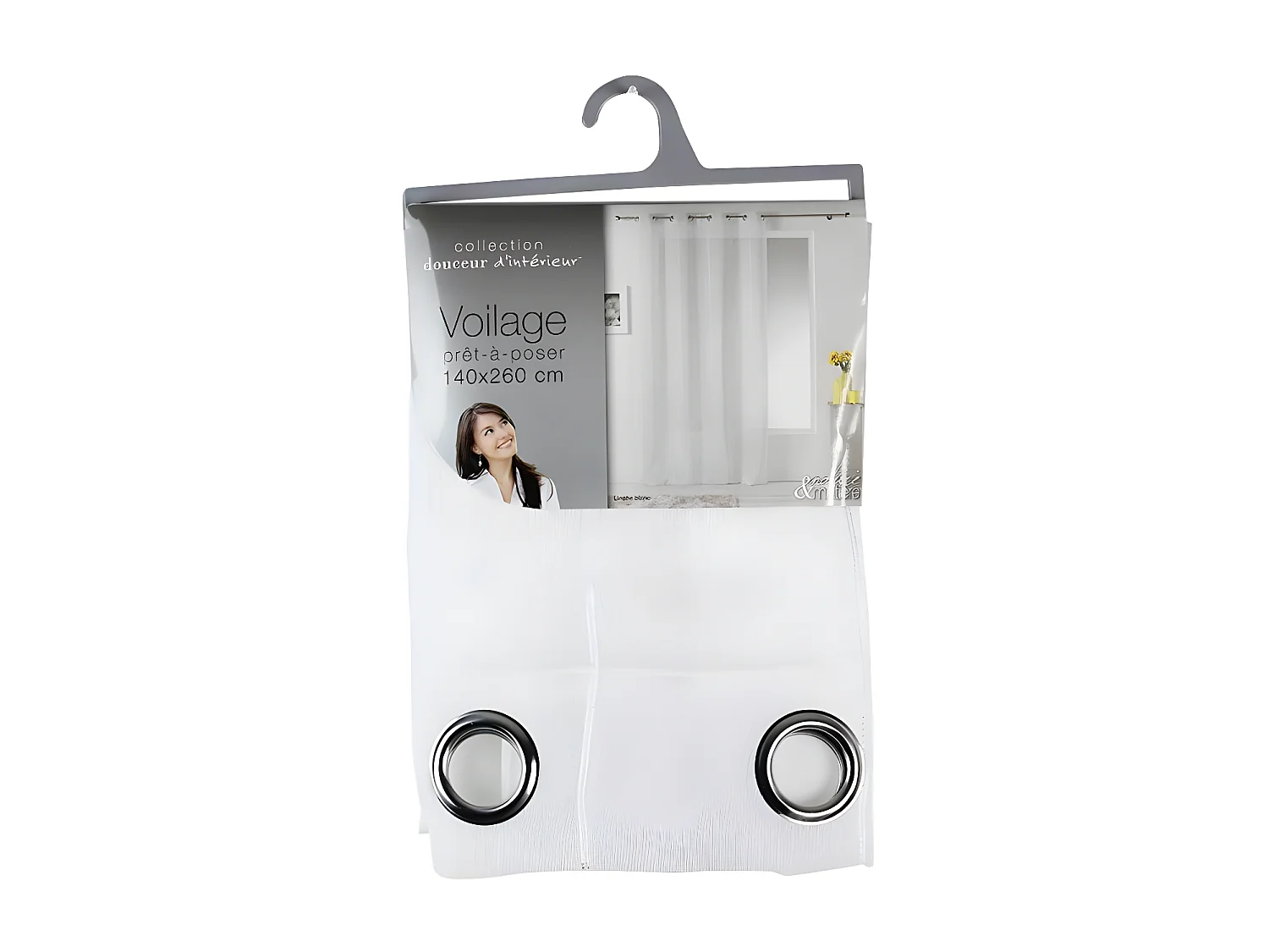 Rideau Voilage "Linahe" 140x260cm Blanc