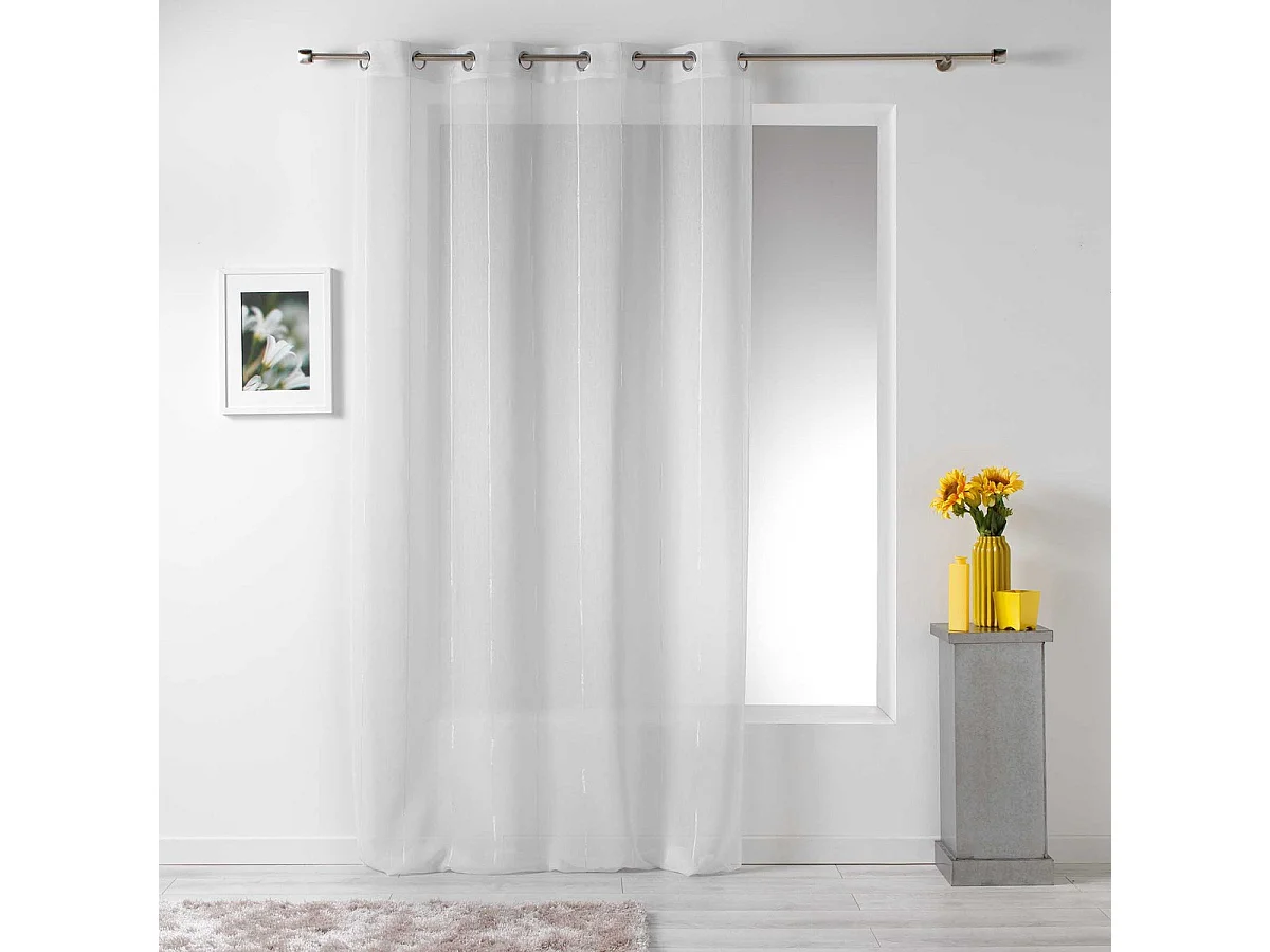 Rideau Voilage "Linahe" 140x260cm Blanc