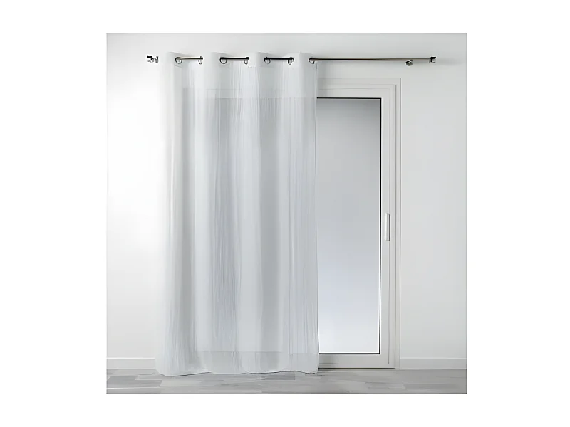Rideau Voilage à Œillets "Mitsy" 140x240cm Blanc