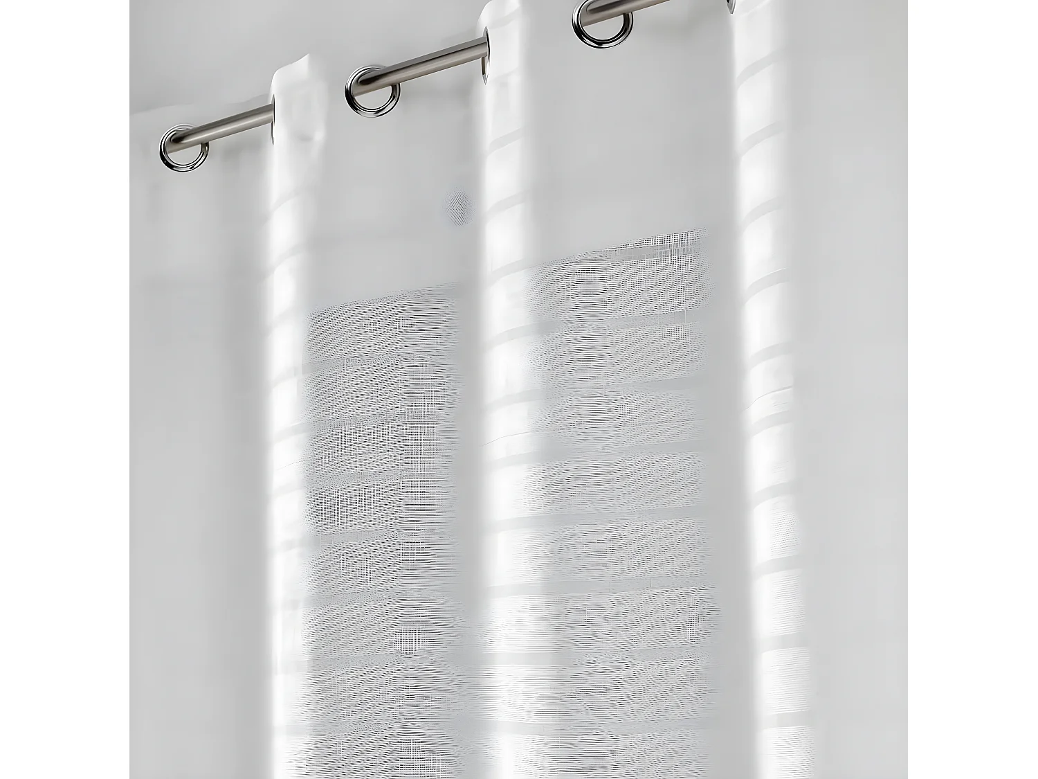 Rideau Voilage à Œillets "Samara" 135x280cm Blanc