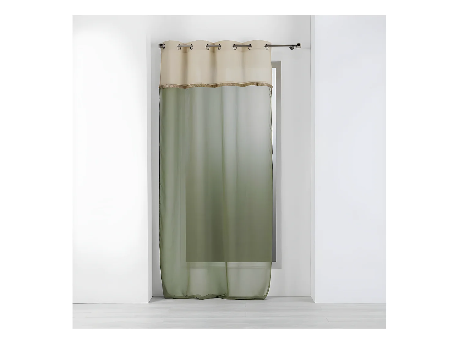 Rideau Voilage à Œillets "Greenybel" 140x240cm Vert