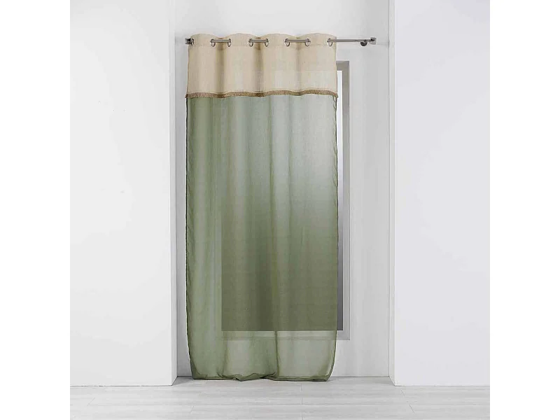 Rideau Voilage à Œillets "Greenybel" 140x240cm Vert