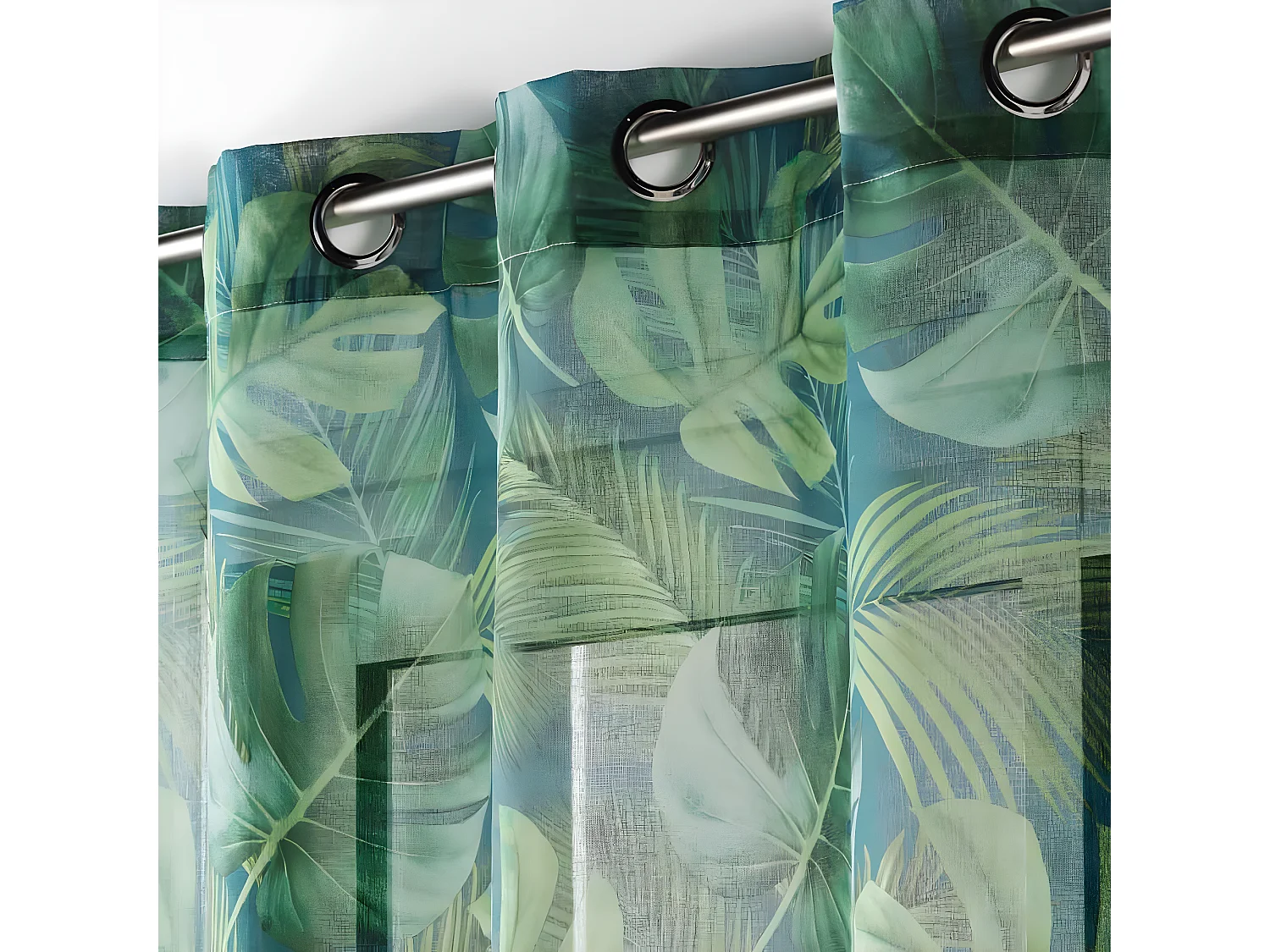 Rideau Voilage "Rio de Janeiro" 140x240cm Bleu