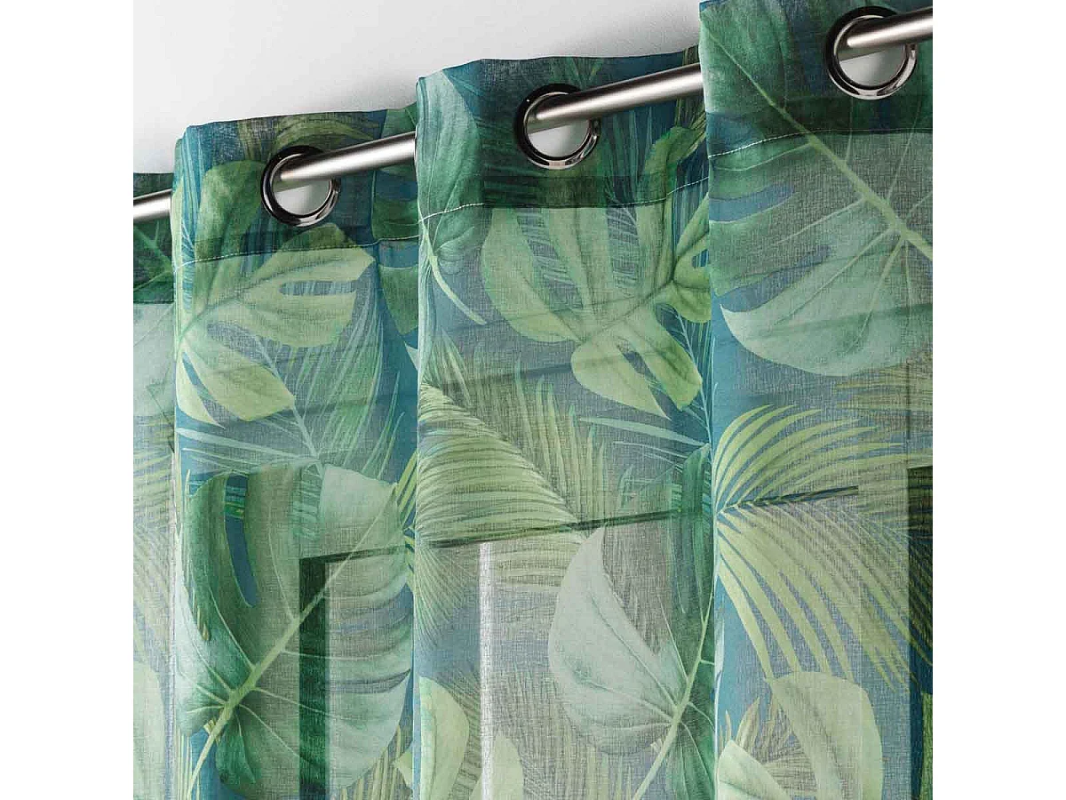 Rideau Voilage "Rio de Janeiro" 140x240cm Bleu