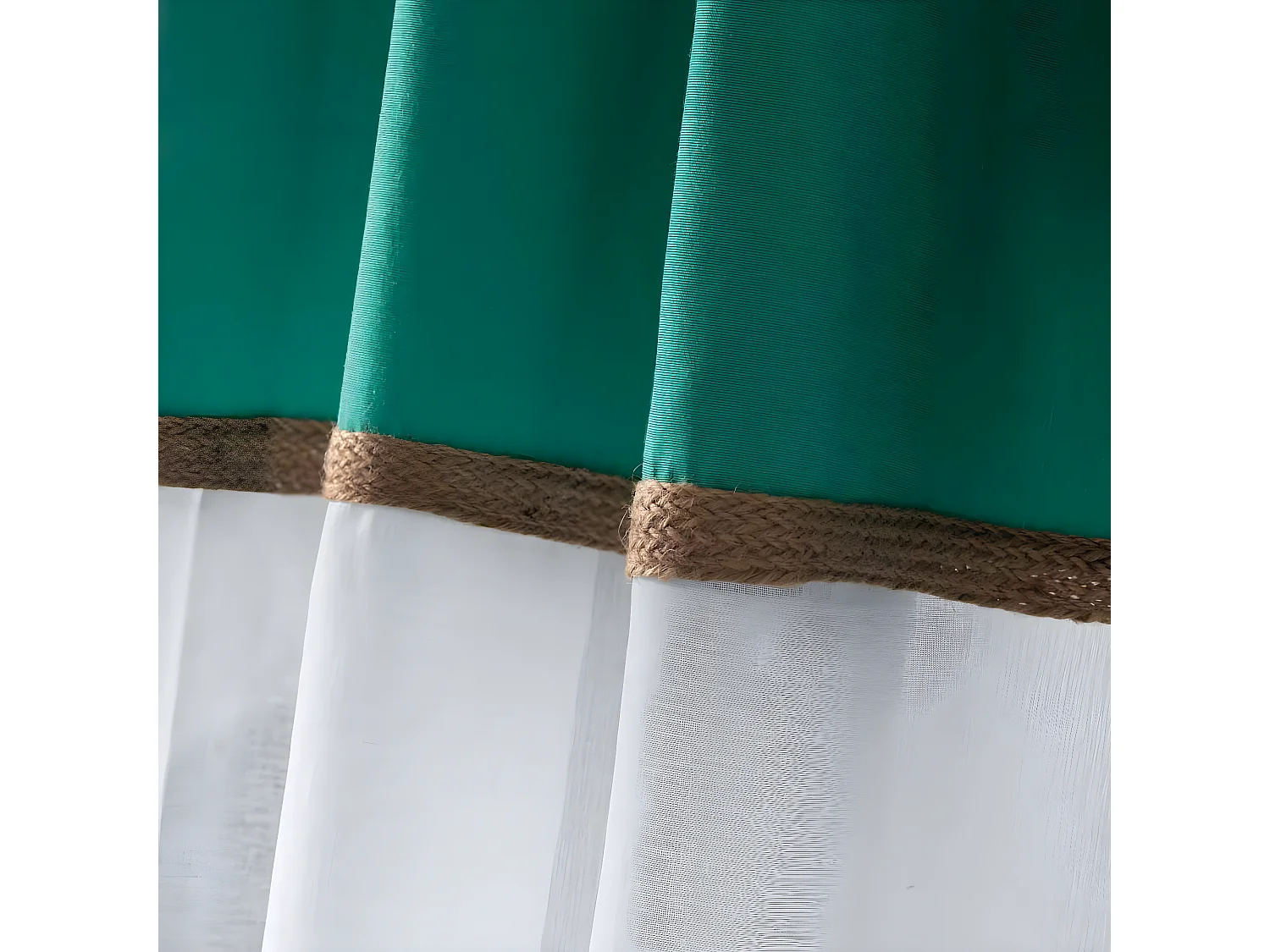 Rideau Voilage à Œillets "Kelonia" 140x280cm Vert