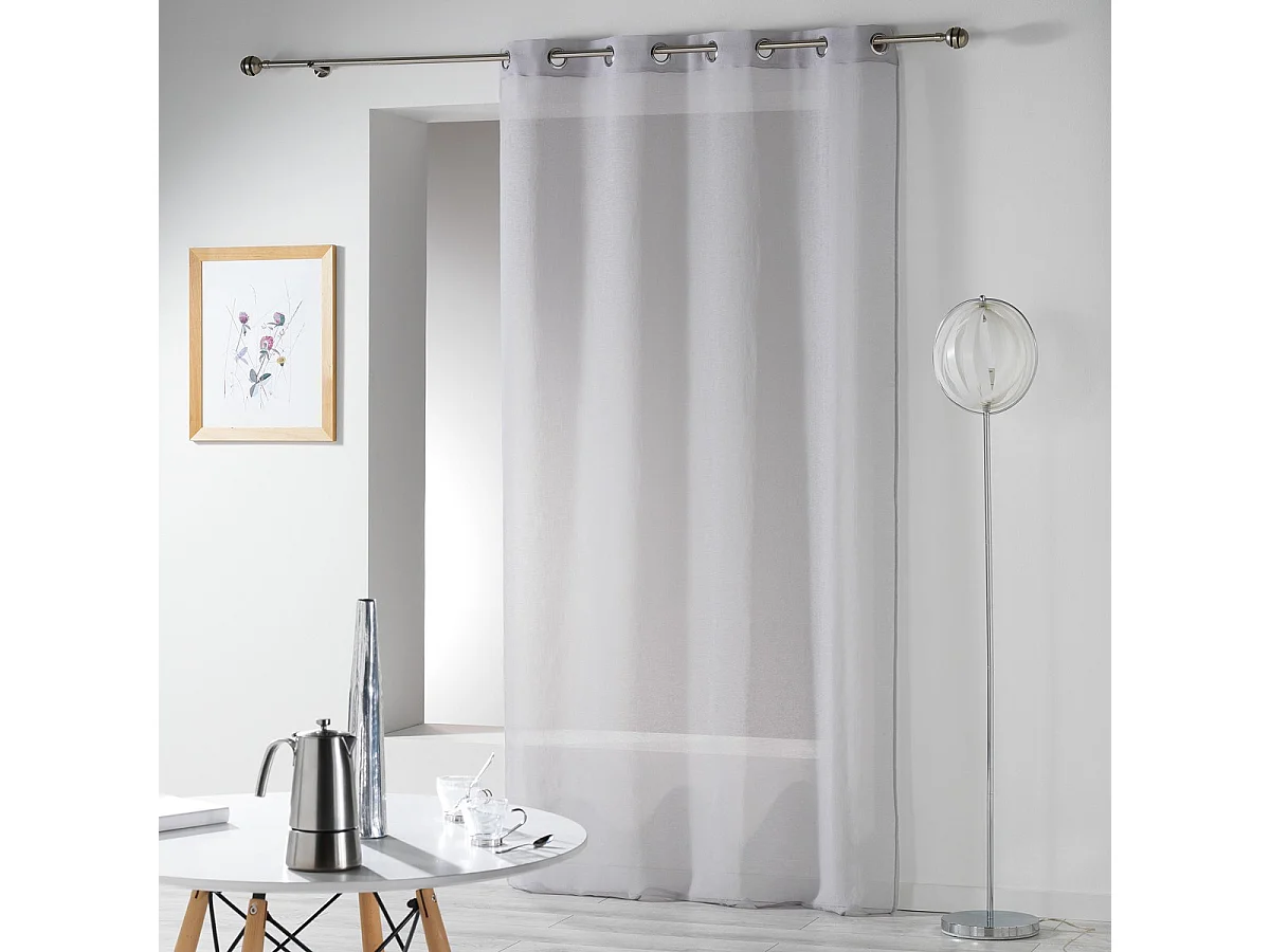 Rideau Voilage "Telma" 140x280cm Gris