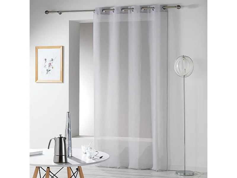 Rideau Voilage "Telma" 140x280cm Gris