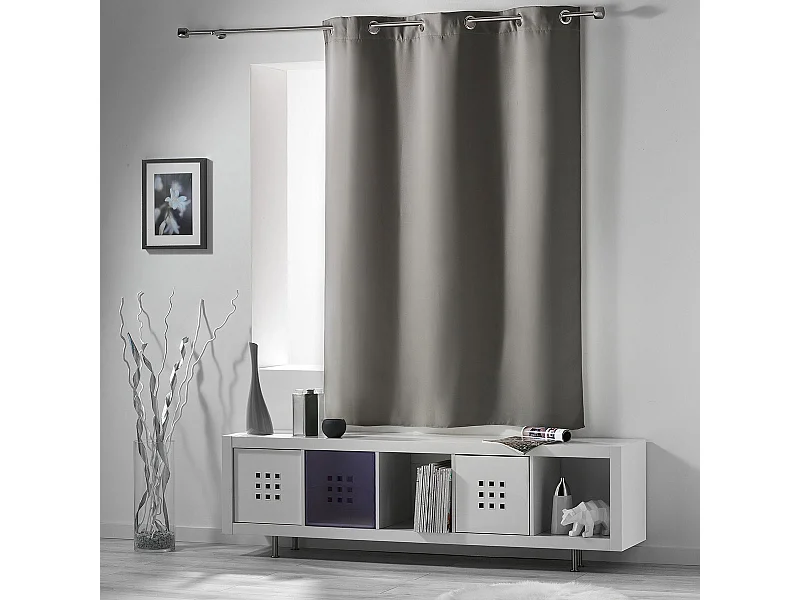 Cortina opaca para radiador de baja altura con un 90 % de oscurecimiento 135 x 180 cm