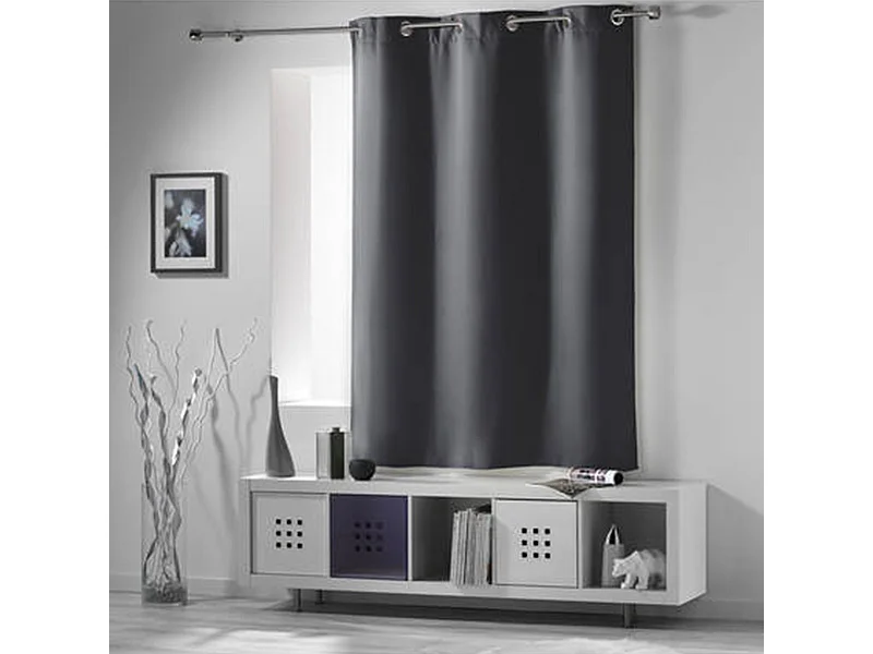 Rideau Occultant "Noche" 135x180cm Gris Ardoise