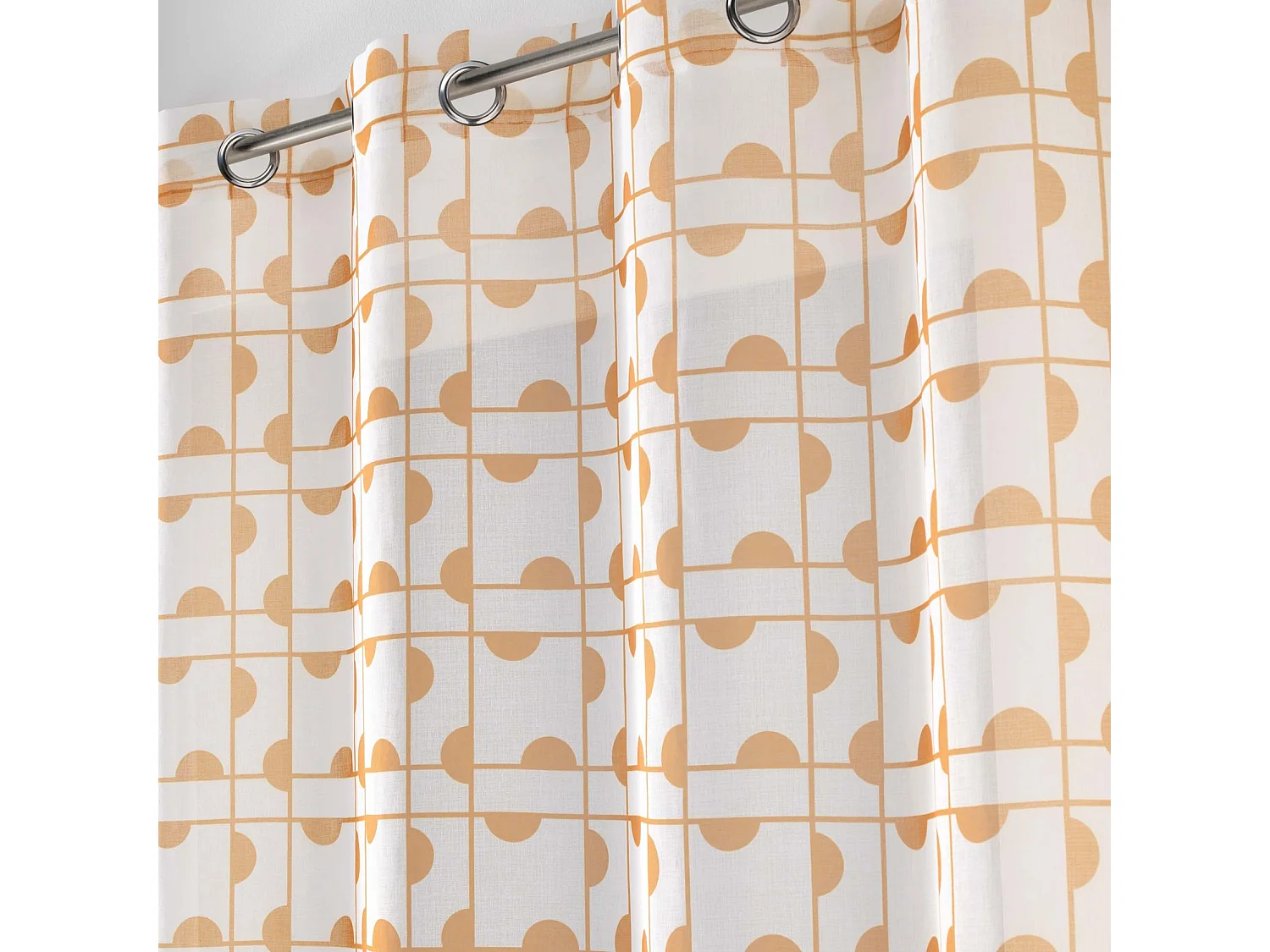 Rideau Voilage à Œillets "Gabi" 140x240cm Miel