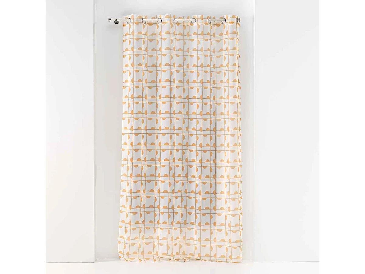 Rideau Voilage à Œillets "Gabi" 140x240cm Miel