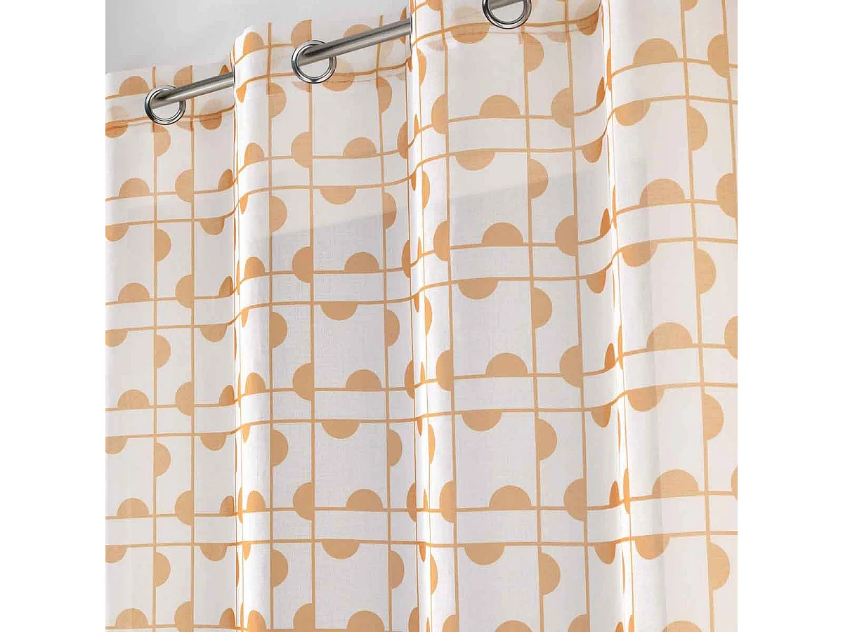 Rideau Voilage à Œillets "Gabi" 140x240cm Miel