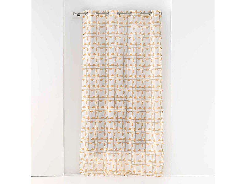 Rideau Voilage à Œillets "Gabi" 140x240cm Miel
