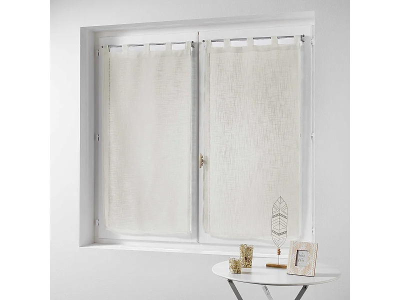 Paire de Voilages "Haltona" 60x90cm Naturel