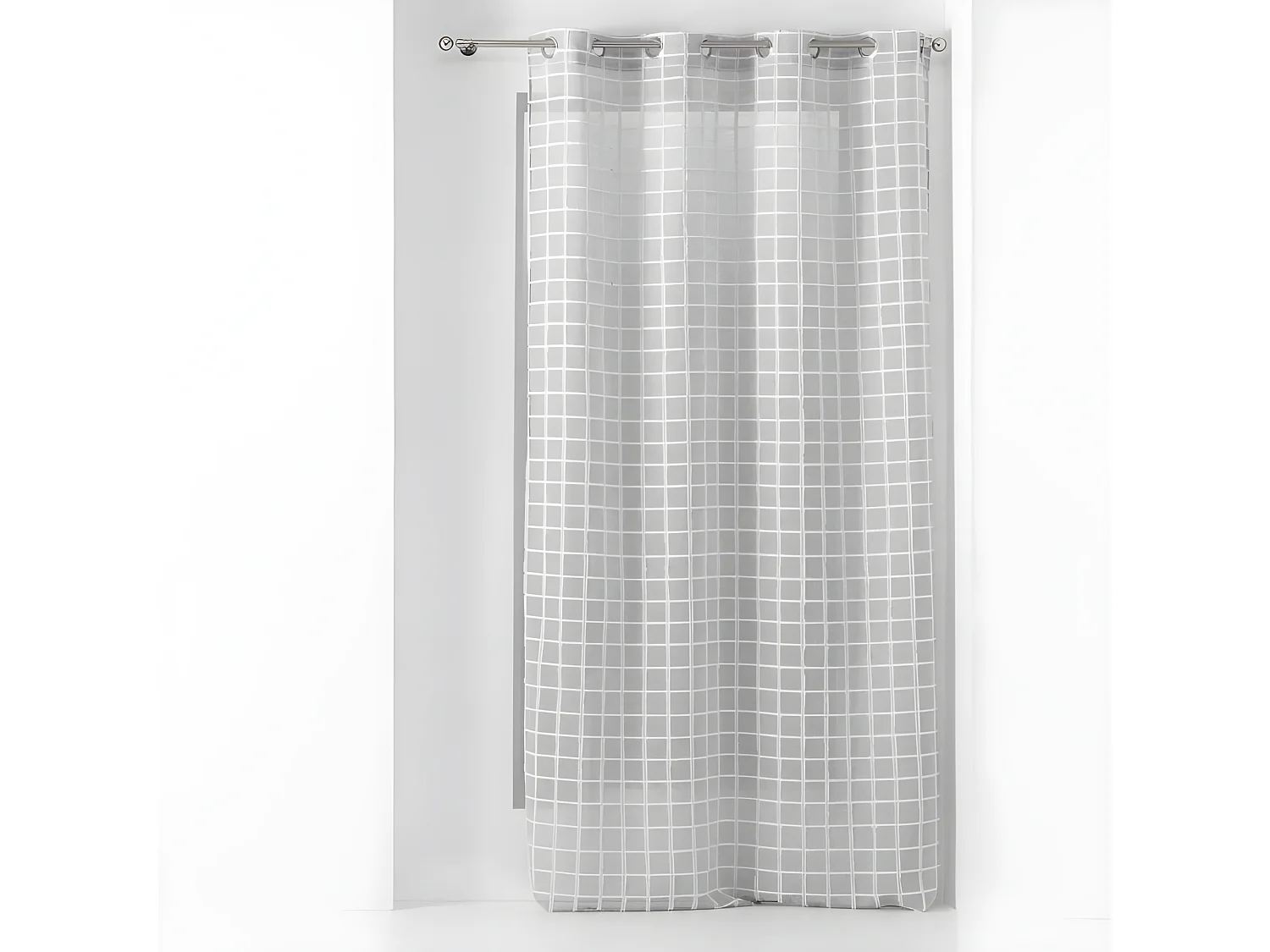 Rideau Voilage à Œillets "Karrona" 140x240cm Gris