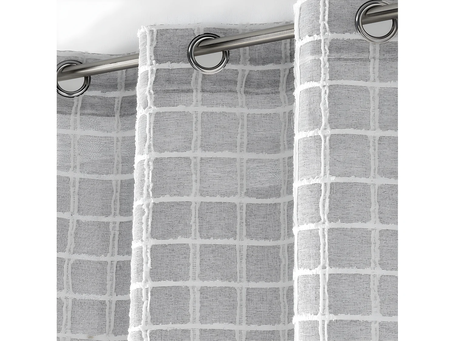 Rideau Voilage à Œillets "Karrona" 140x240cm Gris