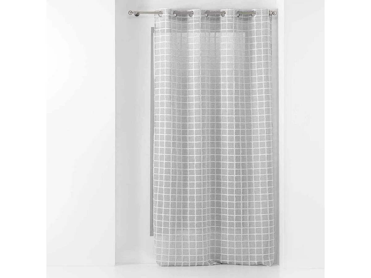 Rideau Voilage à Œillets "Karrona" 140x240cm Gris