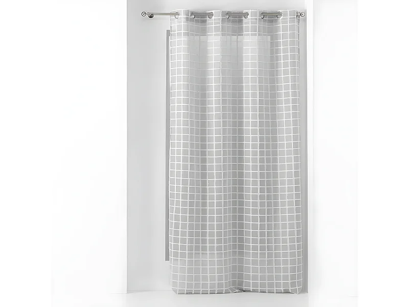 Rideau Voilage à Œillets "Karrona" 140x240cm Gris