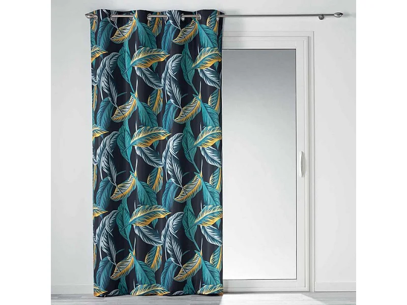 Rideau à Oeillets "Jungola" 140x260cm Bleu