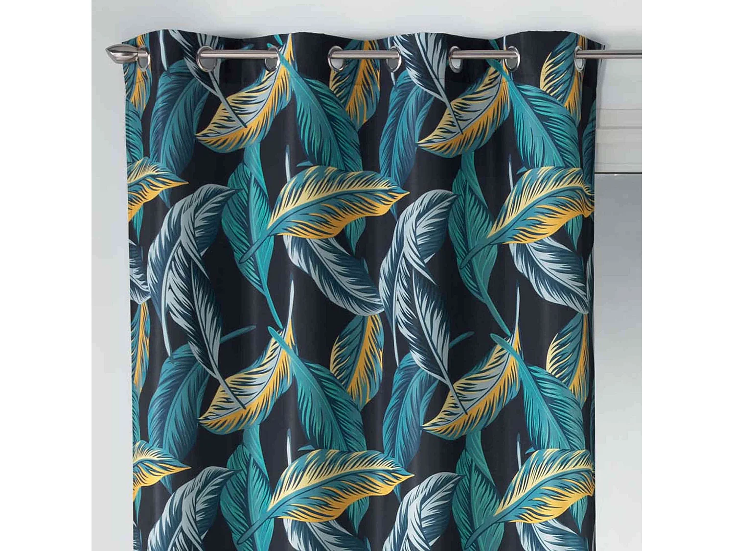 Rideau à Oeillets "Jungola" 140x260cm Bleu