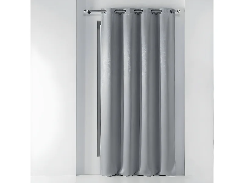 Rideau Occultant "Marbrea" 135x240cm Gris