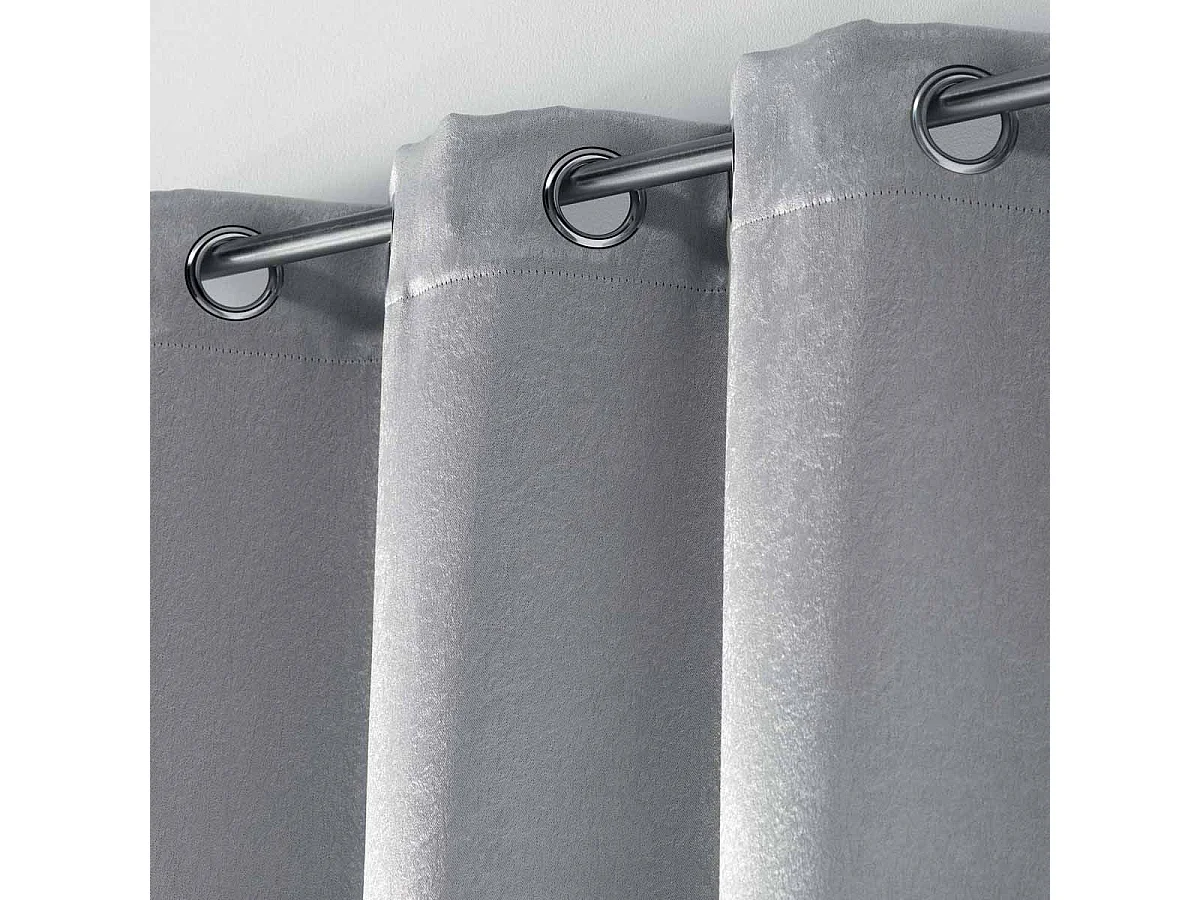 Rideau Occultant "Marbrea" 135x240cm Gris