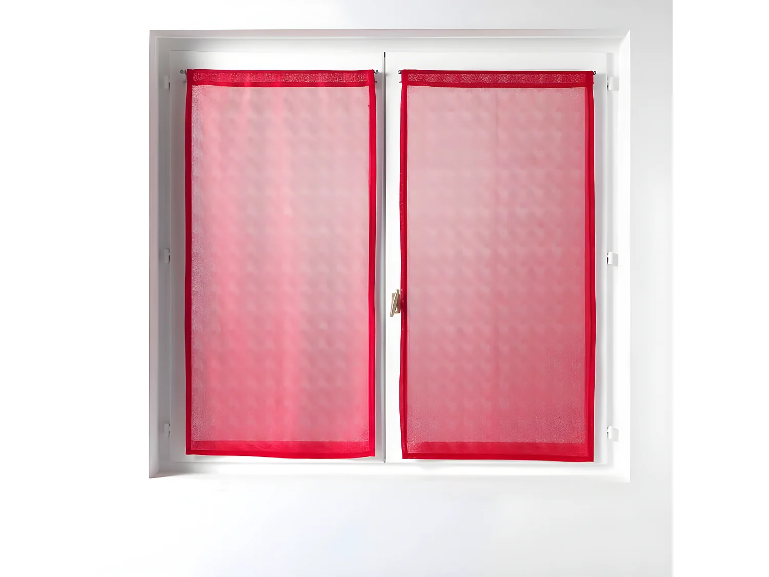 Paire de Voilages "Castille" 60x90cm Rouge