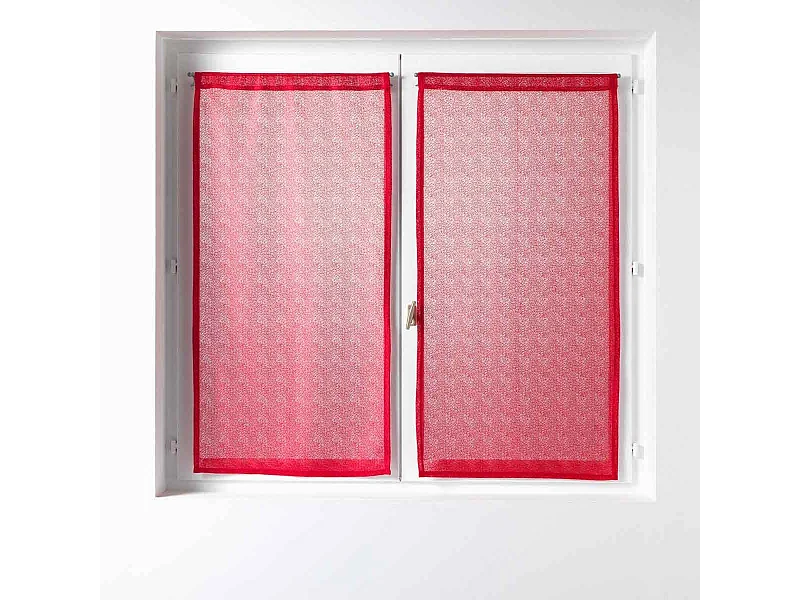 Paire de Voilages "Castille" 60x90cm Rouge