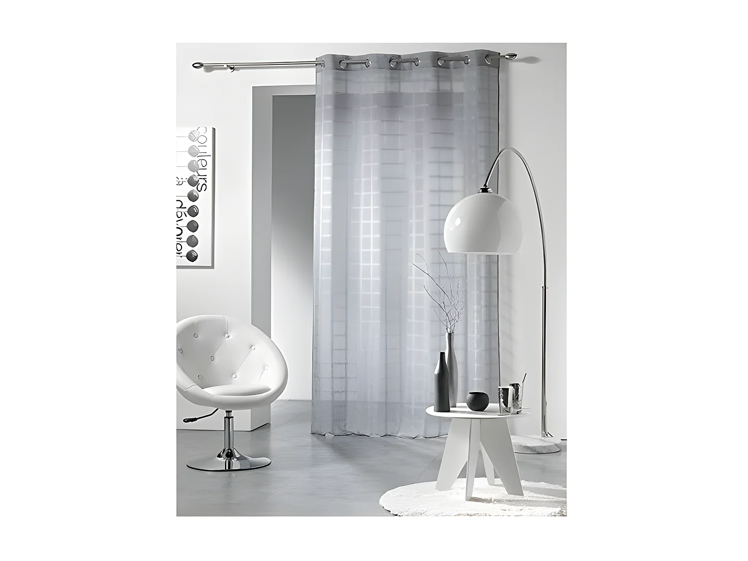 Rideau Voilage "Candide" 140x240cm Gris