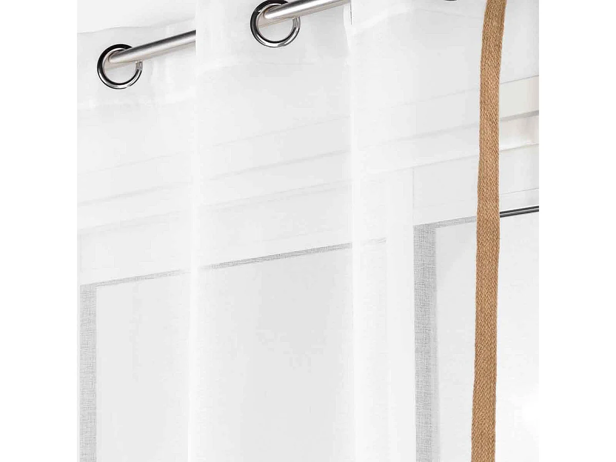 Rideau Voilage à Œillets "Sarah" 140x240cm Blanc
