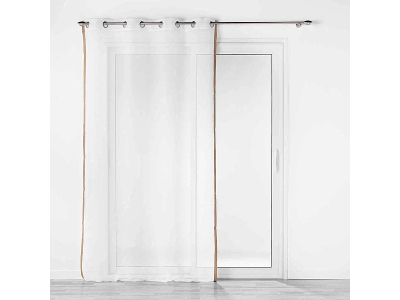 Rideau Voilage à Œillets "Sarah" 140x240cm Blanc