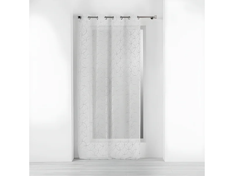 Rideau Voilage à Œillets "Olympia" 140x240cm Gris