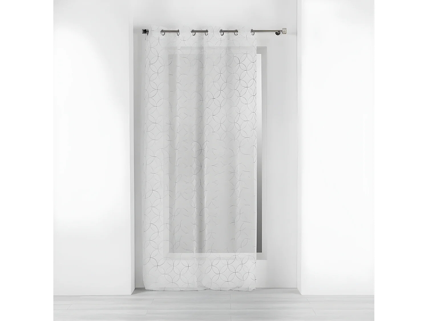 Rideau Voilage à Œillets "Olympia" 140x240cm Gris