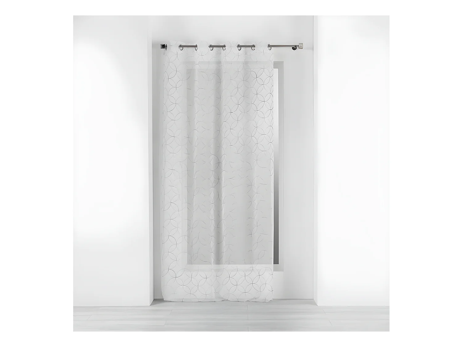 Rideau Voilage à Œillets "Olympia" 140x240cm Gris