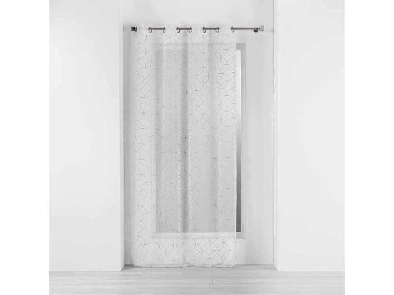 Rideau Voilage à Œillets "Olympia" 140x240cm Gris