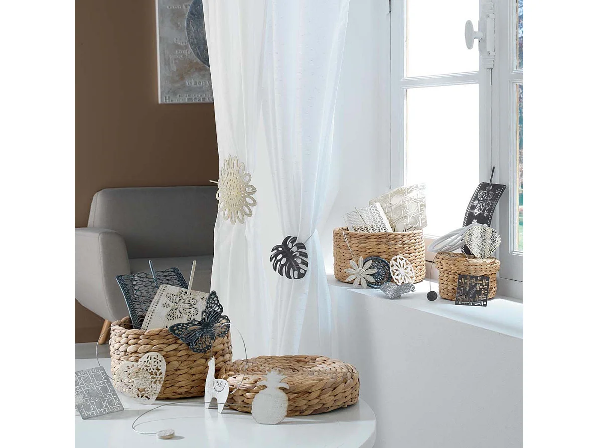 Lot de 2 Embrasses à Rideau "Emery" 6cm Gris