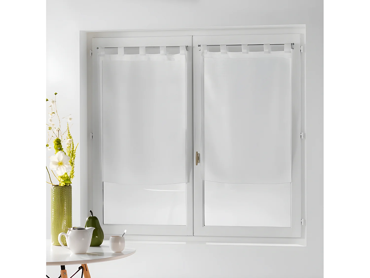 Paire de Voilages "Dandy" 60x90cm Blanc