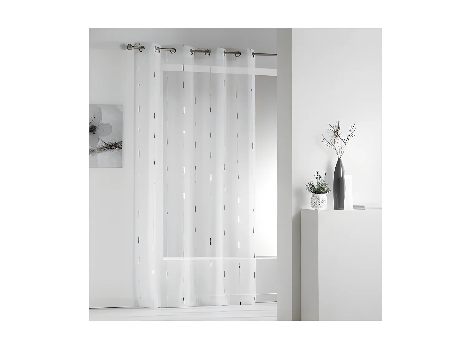 Rideau Voilage "Chenilla" 140x260cm Gris