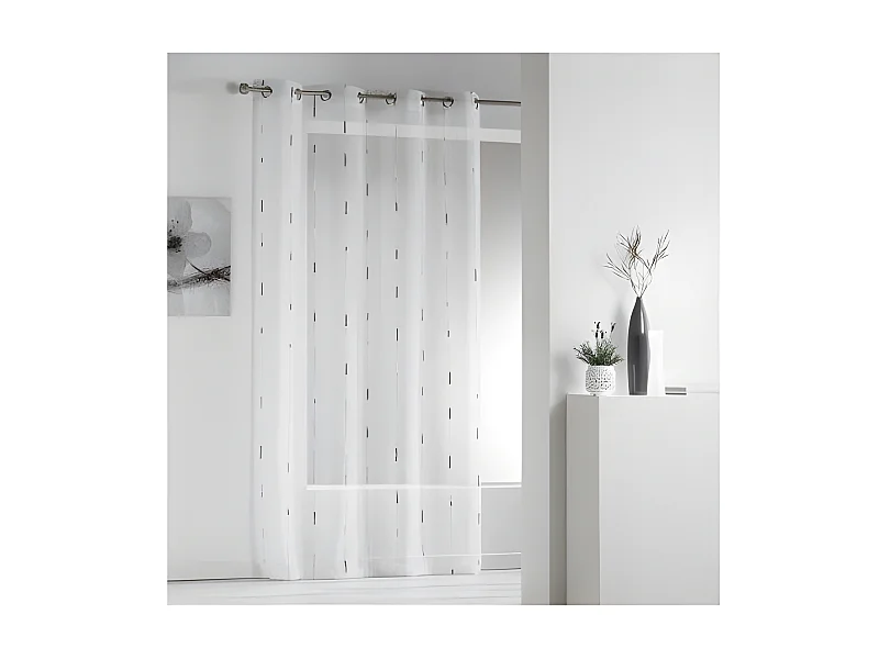 Rideau Voilage "Chenilla" 140x260cm Gris