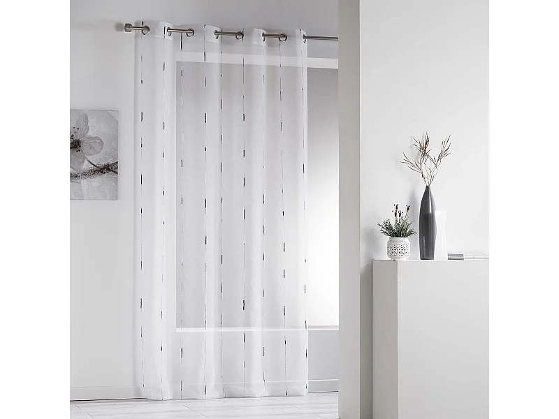 Rideau Voilage "Chenilla" 140x260cm Gris