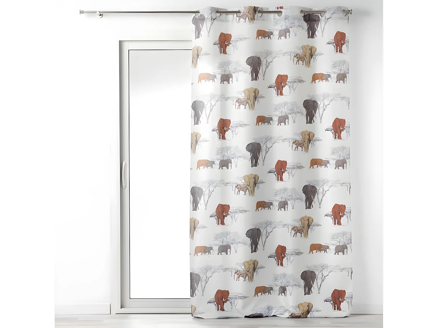 Rideau à Oeillets "Toundra" 140x260cm Blanc